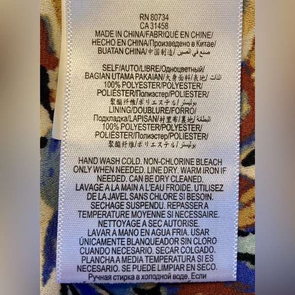 BCBGMaxAzria Maryssa Floral Blouse, sz Small - Picture 7 of 8